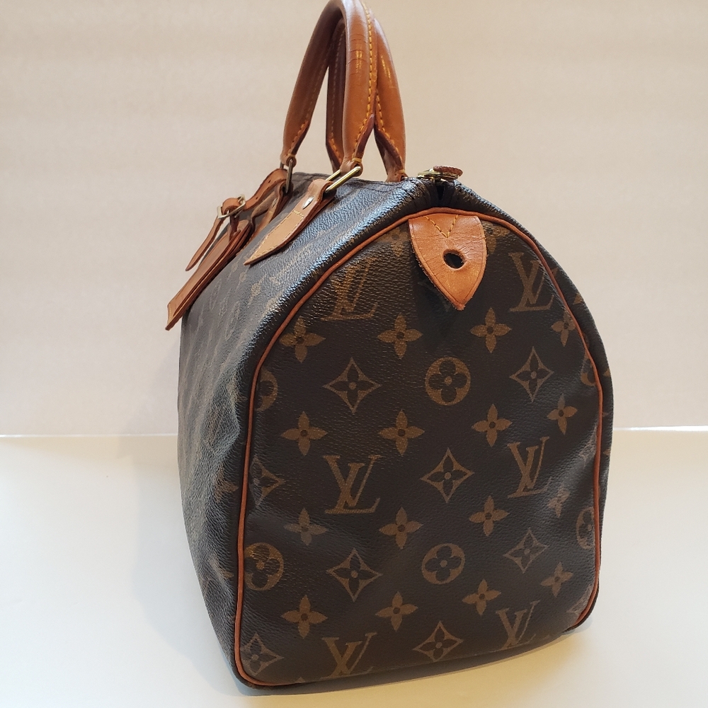 💖100% Authentic Vintage LOUIS VUITTON Monogram Speedy 30 *with FREE Bag Tag - Picture 7 of 17